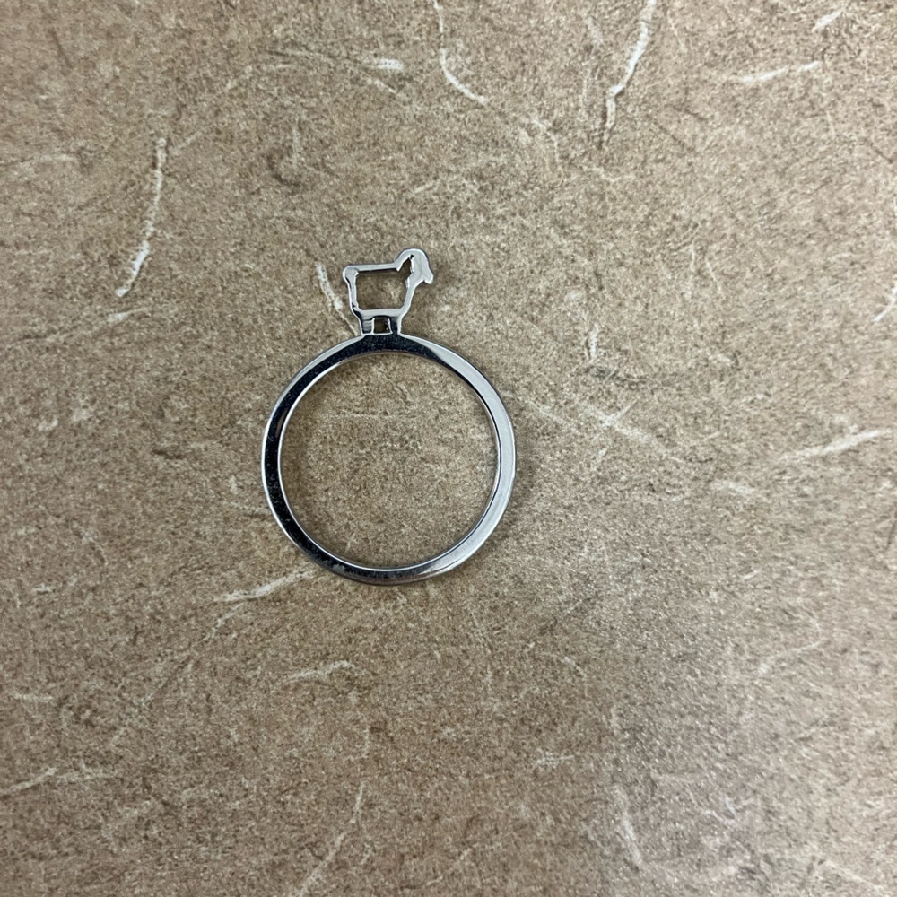 Be Ewe by Julie Lamb mini slice lamb stacking ring sterling silver